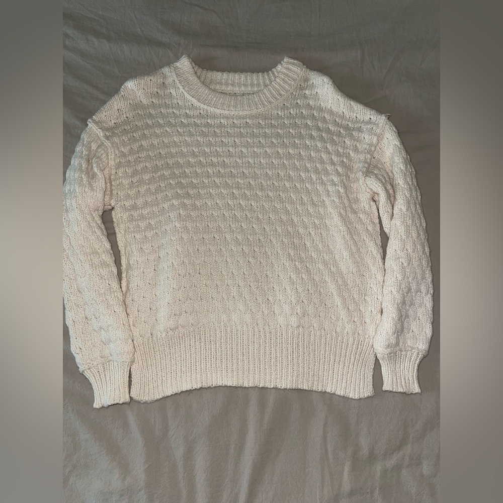 Aerie Textured Cream Sweater